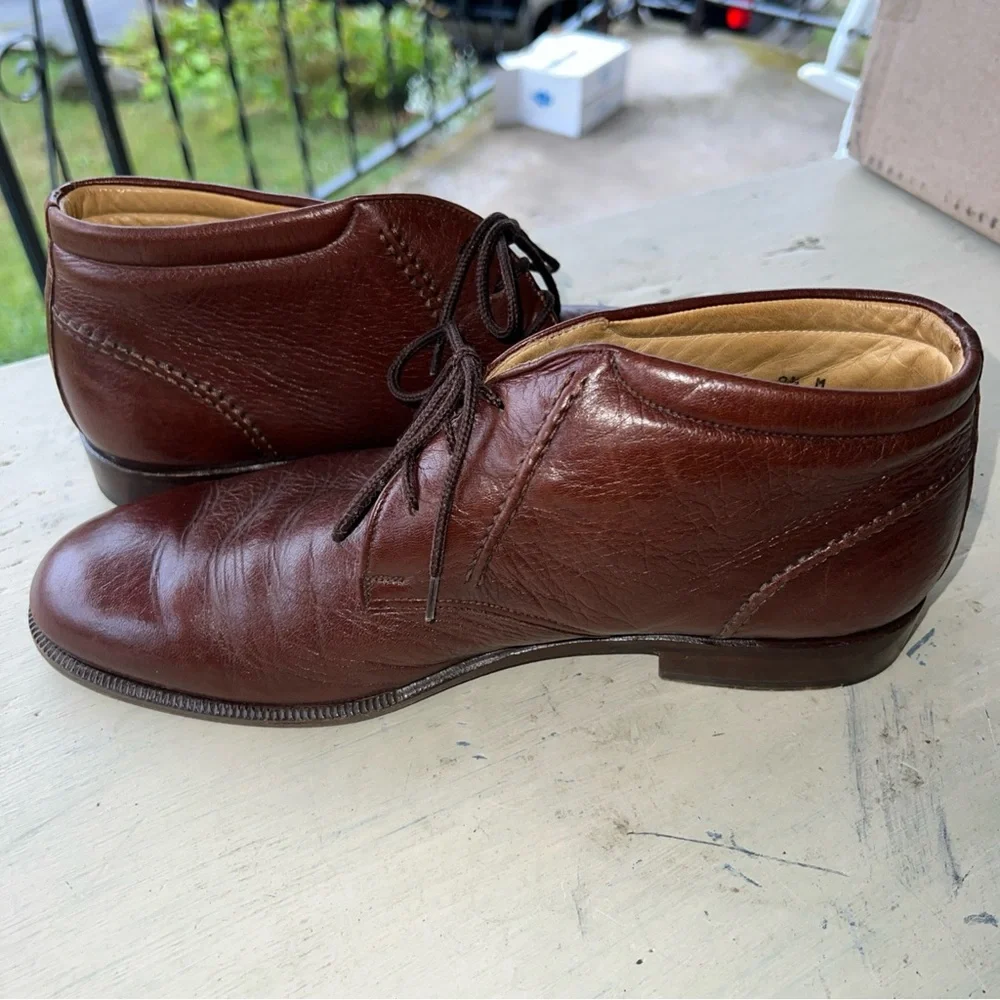 Johnston & Murphy Domani Brown Deerskin Leather Chukka Boots 24386
